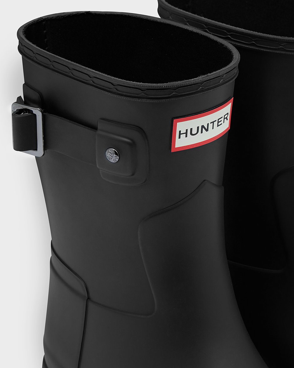 Hunter Kısa Yağmur Çizmesi Bayan Siyah - Refined Slim Fit - Türkiye XZ1386725